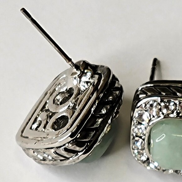 Mini Jade Green Earrings - Picture 10 of 14